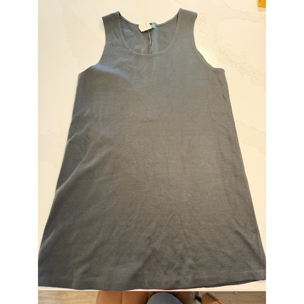 Harve Benard Shift Dress Women L Black Excellent Wool Blend Sleeveless Vintage
